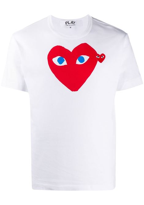 play t-shirt man white in cotton COMME DES GARÇONS PLAY | P1T0861